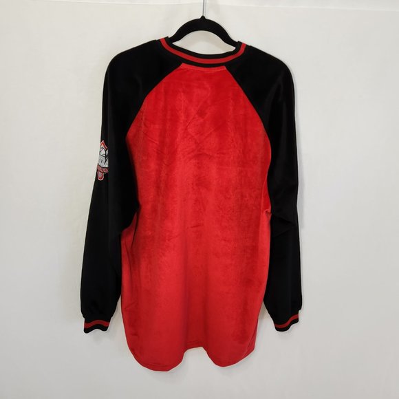 Vintage Unisex DELF Sportswear Pullover Embroidery PHILA Logo Long Sleeves Suede - Picture 4 of 16